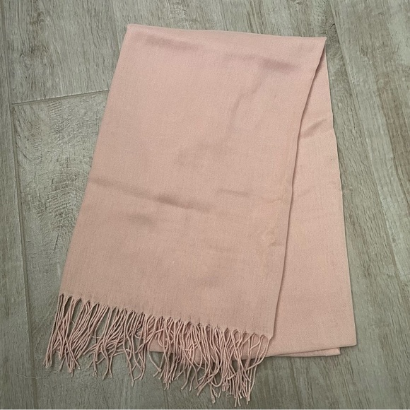 Elegant Pink Scarf w/ Fringe - Picture 1 of 3